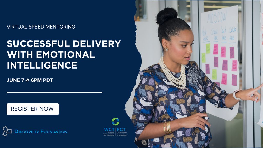 Our next Virtual Speed Mentoring event is on June 7th @ 6 pm PDT! You won't want to miss out on chatting with our experienced mentors on emotional intelligence. Register here: bit.ly/3KTApTJ