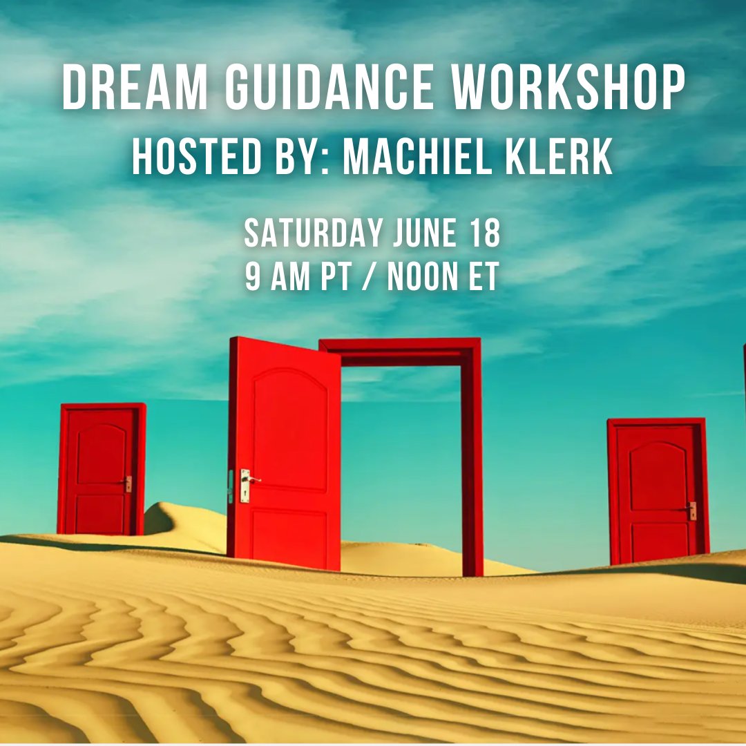 TheJungPlatform's tweet photo. Machiel Klerk is hosting a Dream Guidance Workshop on Saturday June 18 at 9 am PT / noon ET
This workshop is FREE if you purchase the book "Dream Guidance" by Machiel Klerk (usually $67). You can upload your receipt and receive a special discount code.
https://t.co/goqAfLQYXn https://t.co/5MkpAFB9u9