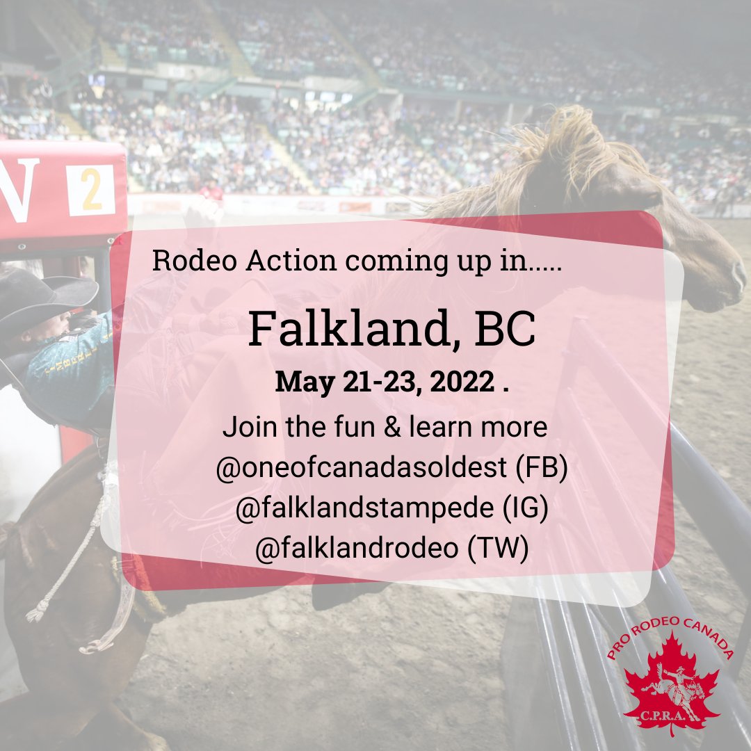 May Long Weekend Fun in beautiful British Columbia!

The <a href="/FalklandRodeo/">Falkland Stampede</a> starts TOMORROW!  

Here's the DRAW: ow.ly/axE650JcuFQ

#rodeoisback #prorodeocanada #cpra #falkland #bc #longweekend