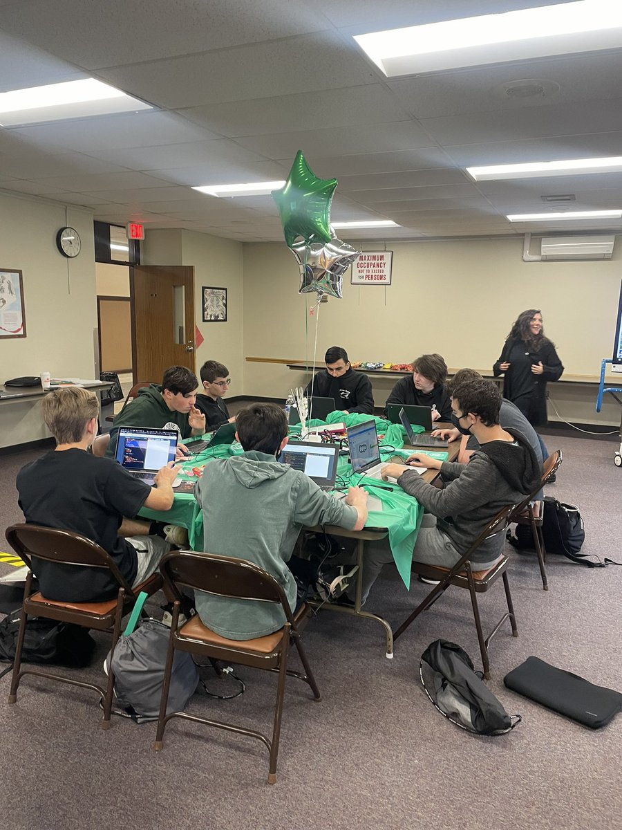 dcaliendo529's tweet image. Calhoun Code Crackers, Mepham Coding Pirates, and Coding Cougars are hacking the day away #codeconquest #kidoyo