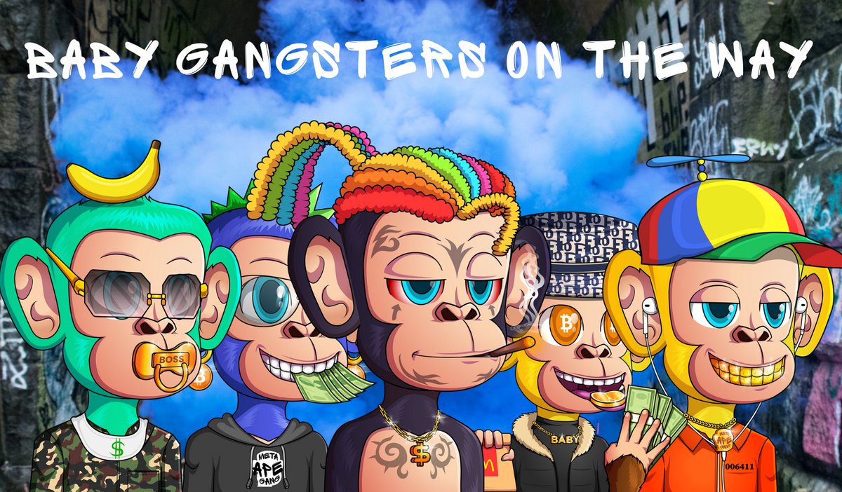 MetaApeGang's tweet image. 🍌IN 2 DAYS META BABY GANGSTERS ARRIVE!🍌

As holder of a Meta Ape Gangster you can claim 1 free Baby per NFT. To receive your Baby you must delist &amp;amp; hold before 22 May. 

You can buy your MAG now on Magic Eden, Buy 1 = Get 2 🐵🍼 Be quick before it's too late!
#Solana #DueDate