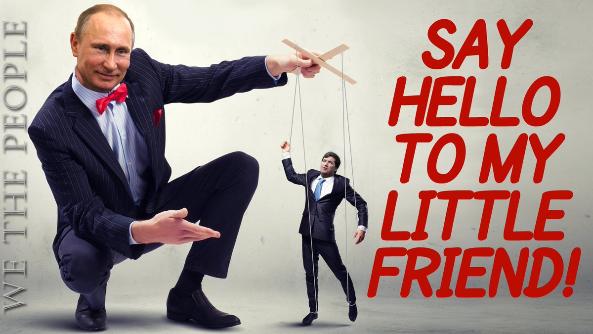 CHRISTI12512382's tweet image. #TuckerCarlsonsProblems
Not only a propagandist &amp;amp; apologist - he&apos;s a traitor to the US; our military &amp;amp; other journalists, who&apos;ve tragically died reporting on Putin&apos;s war!
Only the lies of State TV can be seen by Russians, but clips of this MF&apos;rs shows are shown - Putin&apos;s puppet?