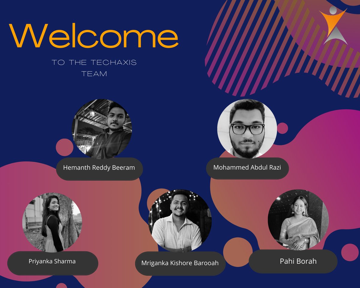 TechaxisO's tweet image. We are thrilled to welcome our newest members to our growing team! Welcome aboard!

#Techaxis #Hiring #Recruitment