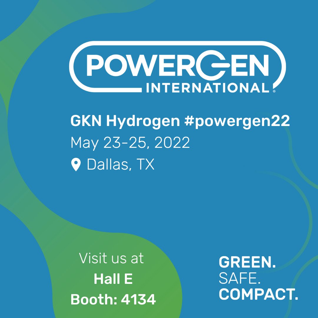 GknHydrogen's tweet photo. Come and join us at #Powergen22! Our Team around  will be happy to welcome you at our booth Nr. booth Nr. 4134 in Hall E https://t.co/pjYtvLz3Fk