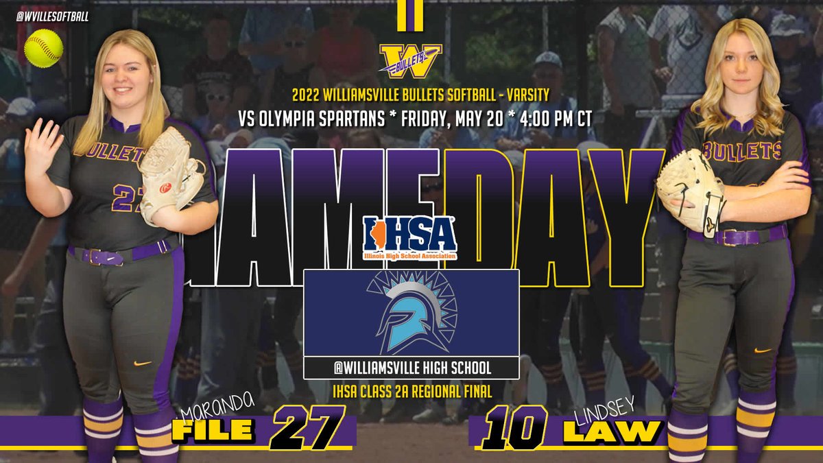Bullet Boosters (@bulletboosters) on Twitter photo <a href="/wcusd15sports/">Williamsville BeeBee & Bullet Athletics/Activities</a> Lady Bullets Softball Gameday: <a href="/IHSAState/">IHSA State</a> Regional final <a href="/wcusd15sports/">Williamsville BeeBee & Bullet Athletics/Activities</a> Lady Bullets Softball Gameday: <a href="/IHSAState/">IHSA State</a> Regional final