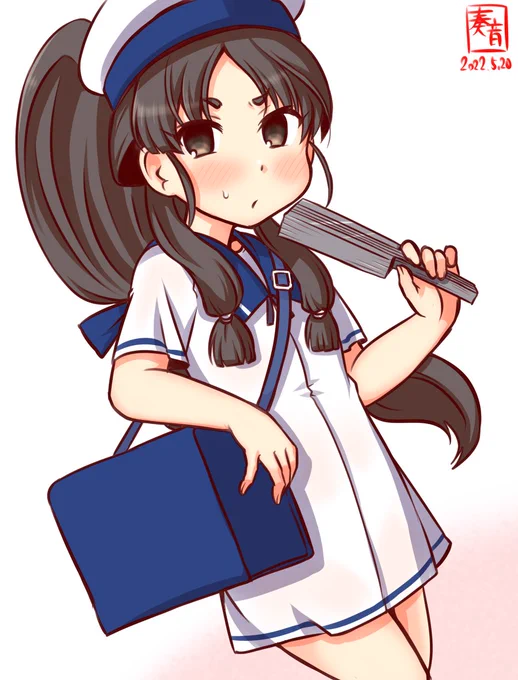 「なんじゃ、わしが一番活躍したんかね?」

#艦これ版深夜の真剣お絵描き60分一本勝負
#艦これ版真剣お絵描き60分一本勝負_20220520
#日進 