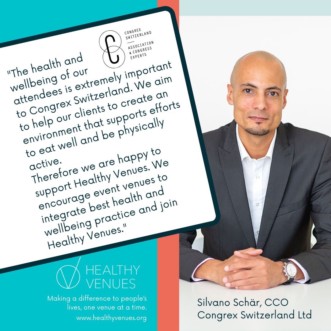 💫 We are pleased to announce that Congrex Switzerland is the first PCO supporting Healthy Venues <a href="/Congrex/">Congrex Switzerland</a> #healthyvenues healthyvenues.org