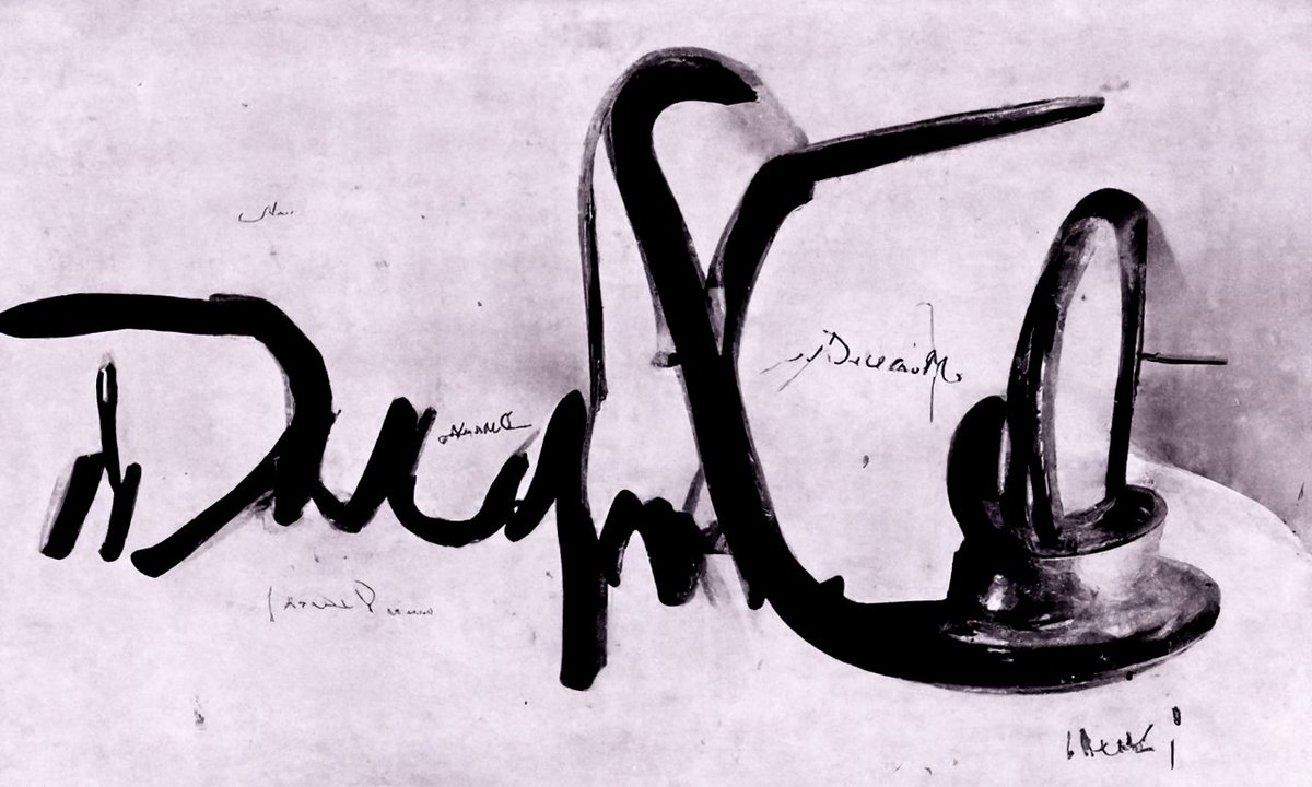 artinberlin's tweet photo. Zum #Wochenende:
Eine #Version der #Signatur von Marcel #Duchamp by #AI #seed 2.999 999 555 #NotReproducible https://t.co/8xSDL6Iaxf