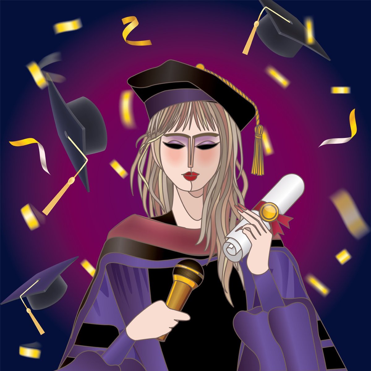 AlphaQueenNFT's tweet photo. Happy Graduation!👩🏼‍🎓💜
The Alpha Queen of singers 🎤
@taylorswift13 

#TheAlphaQueen #TheAlphaQueensNFT #TAQ #TAQNFT #NFT #supportWomenArtists #supportFemale #NFTCommunity  #NFTGiveaway #NFT #TaylorSwift https://t.co/8yzhz1nhcy