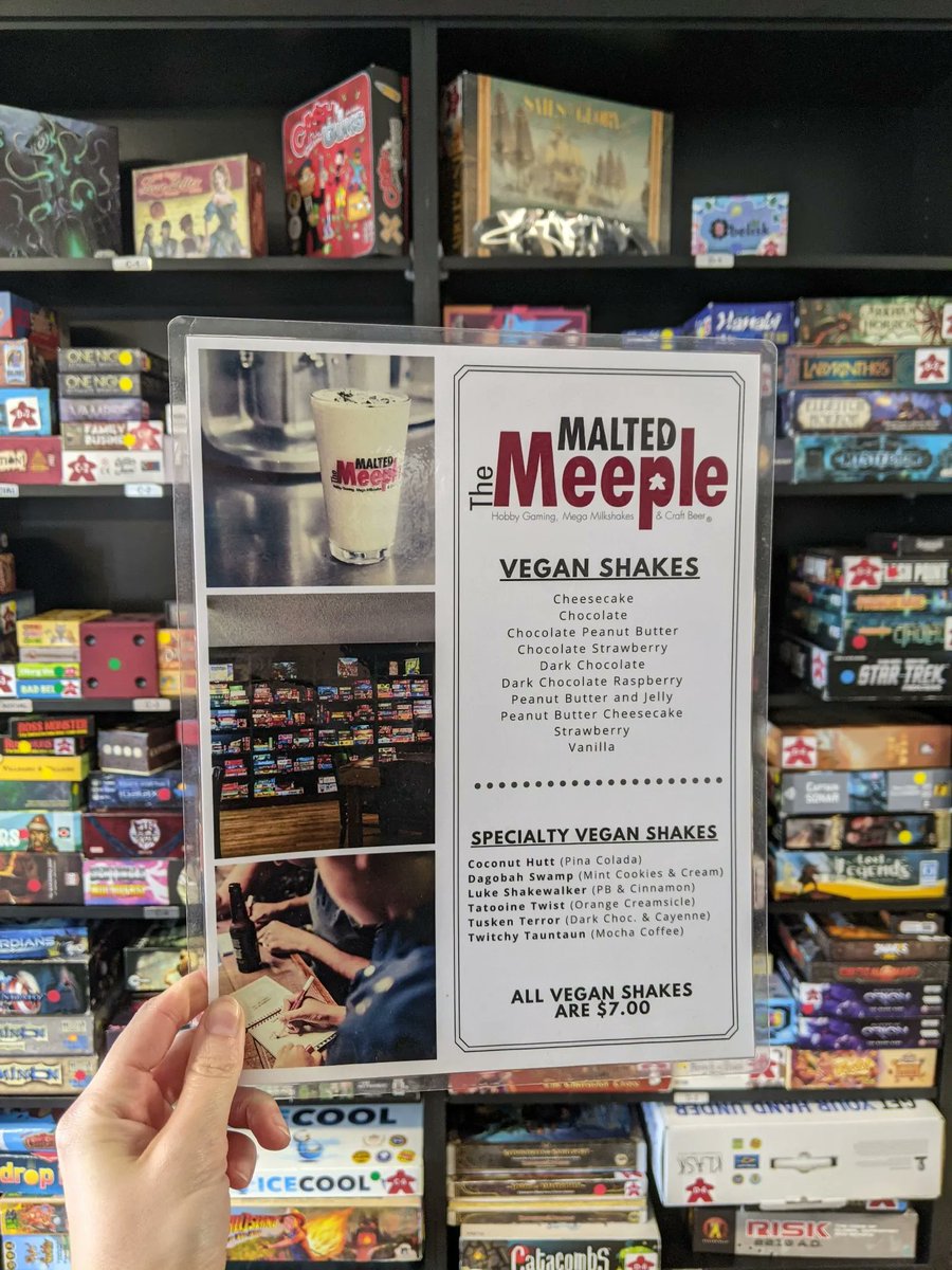 MaltedMeeple's tweet photo. #vegan milkshakes at the Meeple! 💚🌱 https://t.co/lCne3lrsZn