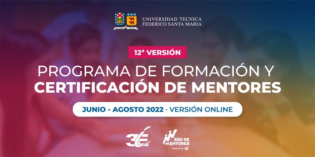 Desde el 14 de junio hasta el 2 de agosto se llevarán a cabo los 8 módulos formativos de la 12° versión del Programa de Formación y Certificación de Mentores de la <a href="/usantamaria/">USM</a>  , instancia impartida por nuestra #RedMentores3IE. Info: bit.ly/3LiKMAT

#Mentoring