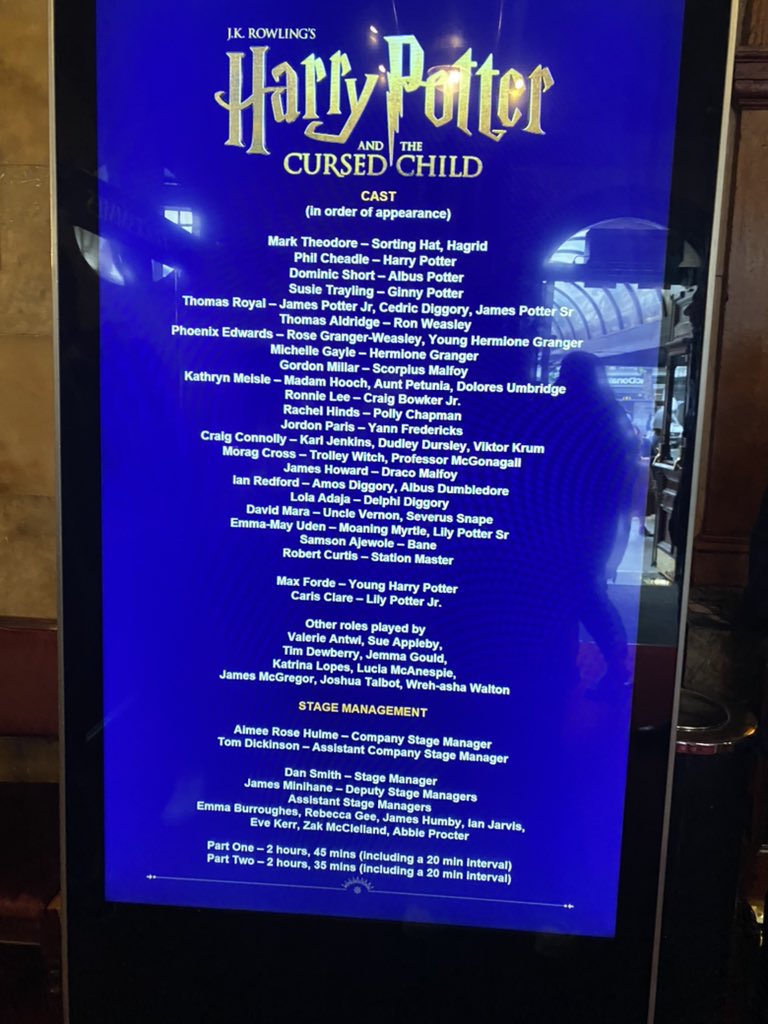 It’s covers galore today! <a href="/cheadle_phil/">phil cheadle</a> is Harry, <a href="/gordddd/">Gordon Millar</a> is Scorpius, <a href="/Rachel_Hinds/">Rachel Hinds</a> is Polly, <a href="/jordanparis47/">Jordan Paris</a> is Yann, <a href="/LolaaBudd/">Lola Adaja</a> is Delphi, <a href="/aDavidMara/">David Mara</a> is Snape, @Emma_MayUden is Myrtle and <a href="/RobCurtis01/">Robert Curtis</a> is Station Master! Have a fantastic show everyone! ⚡️