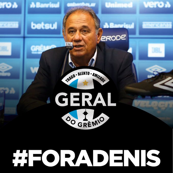 Maior torcida organizada do Grêmio pede a demissão de Denis Abrahão