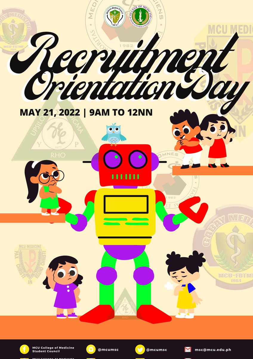 mcumsc's tweet photo. One Family, Different Colors 💜❤️💙💚

This Saturday, May 21 (9AM-12NN), learn more about our four Registered Student Organizations (RSOs). Listen to Gabay Medisina, USR, MOD and Pax Romana as they present their respective identities, and engage in an open discussion with you. https://t.co/X6Sz4JsBhM