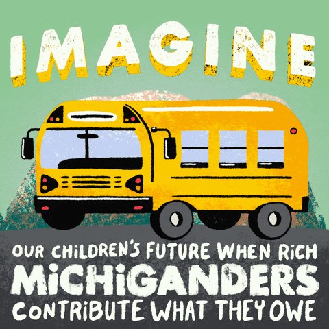 Conservatives in the Michigan legislature would rather give tax breaks to the wealthy than fund our schools and roads. Tell them to fund Michigan kids, not the wealthy! #FundMIFuture #mileg actionnetwork.org/letters/tell-y…