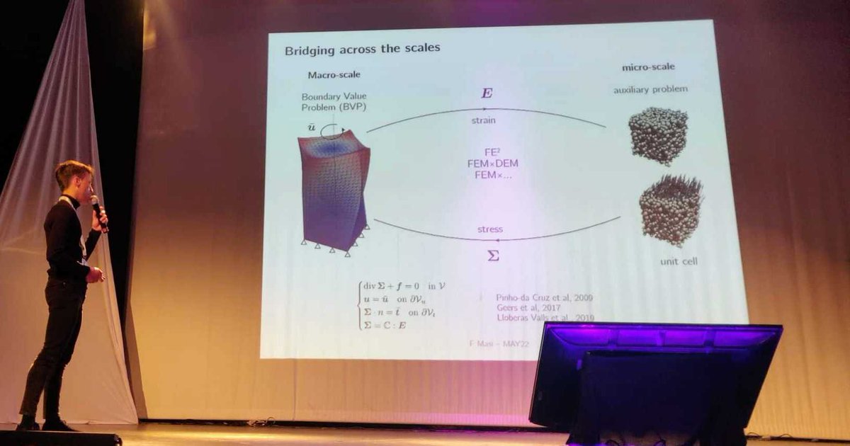 FlpMasi's tweet image. 1/2
This week, I received the PhD thesis prize by the French #CSMA (Computational Structural Mechanics Association) and had the possibility to give a short plenary about past and ongoing works.