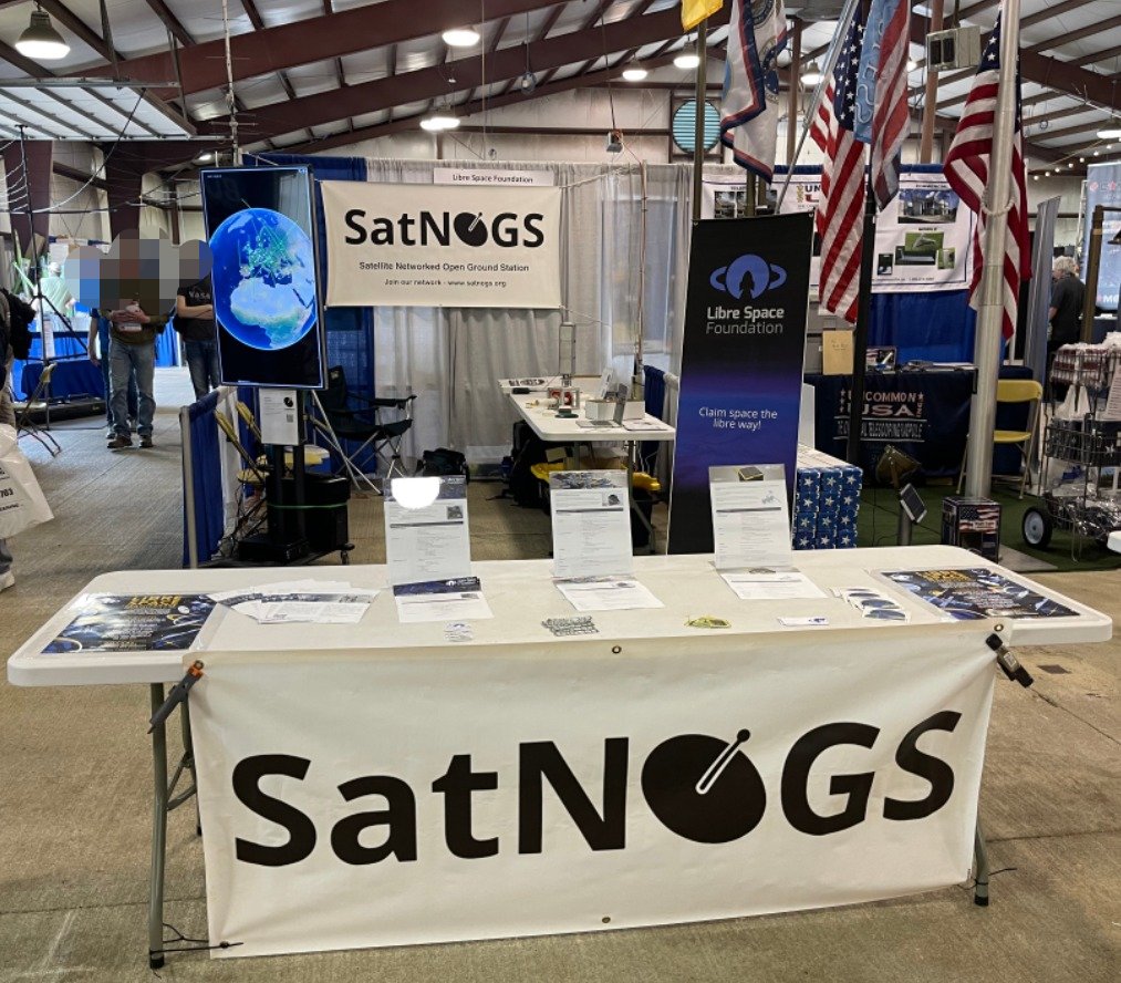 Stop by the <a href="/SatNOGS/">SatNOGS</a> Booth 📡🛰️ at the <a href="/hamvention/">Dayton Hamvention®</a>, and meet Kevin and <a href="/etihwnad/">Dan White</a>, two of <a href="/LibreSpace_Fnd/">LibreSpaceFoundation</a> 's Core Contributors!
#Hamvention2022
#opensource