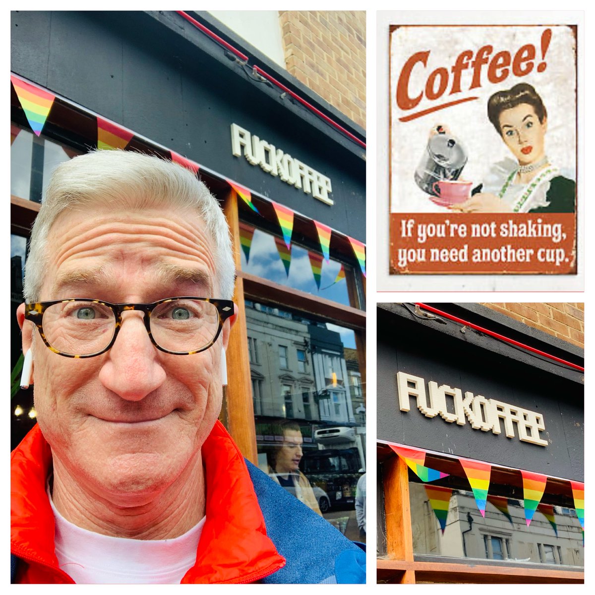 PatrickHHoy's tweet photo. WELL…ALRIGHTY THEN!!
Out for a walk here in East London and have stumbled upon perhaps the funniest (and best?!) name for a coffee shop!! 😂😂☕️☕️🤣🤣

#Fuckoffee #CoffeeWithAnAttitude #EastLondon #Coffee #BethnalGreen #Hackney #London https://t.co/Jes1AWr6VU