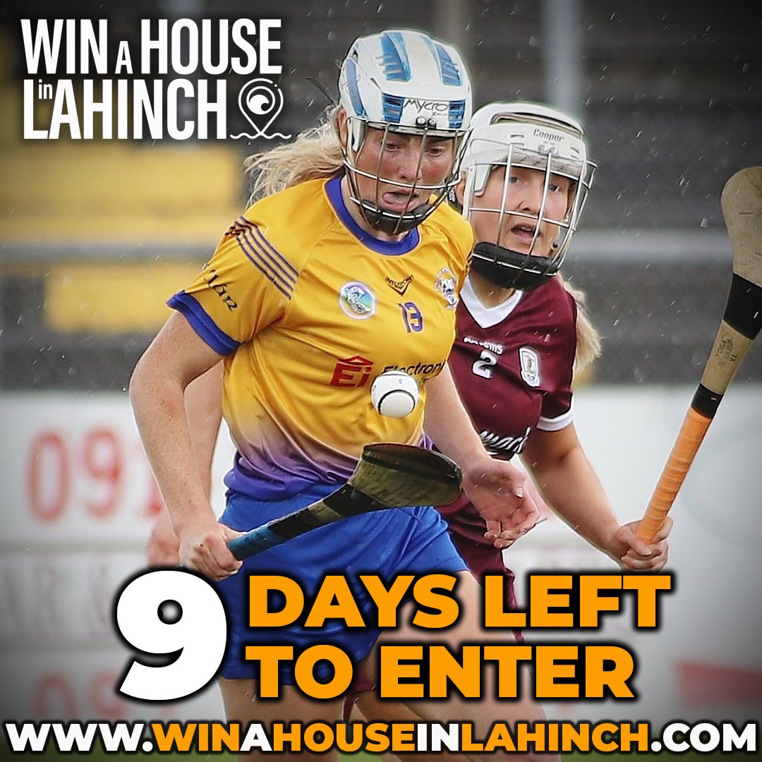 There are just 9 days left to enter our <a href="/GaaClare/">Clare Gaa</a> #WinAHouseInLahinch fundraiser for your chance to win one of our amazing prizes 🤩

The draw takes place on Tuesday, 31st May! Get your ticket here 👉🏼 winahouseinlahinch.com