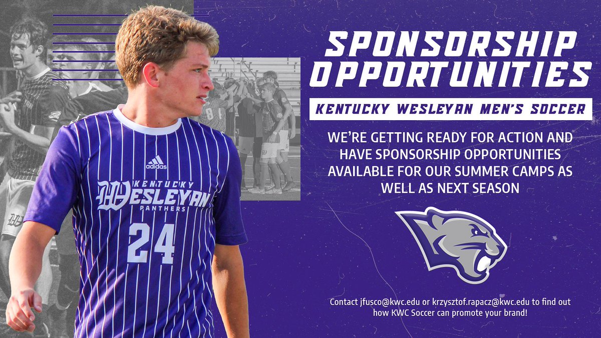 ‼️Sponsorship Opportunities‼️

Join our team today! 

For more information on how we can promote your business and the sponsorship packages available please contact either  jfusco@kwc.edu or krzysztof.rapacz@kwc.edu 

#kwcpanthers #ncaa #soccer #kentucky