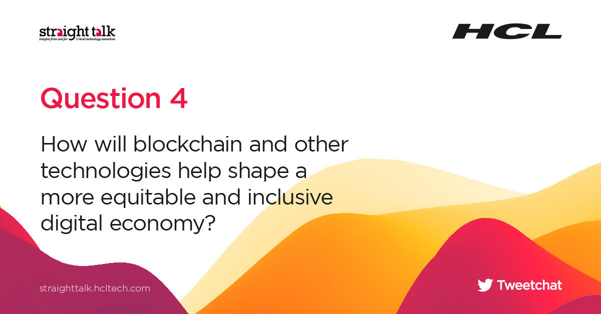 HCLTechInsights's tweet photo. A big shoutout to everyone on our panel. Join the conversation using #STinsights. Here’s our fourth question. #Tweetchat https://t.co/jK5Yd4SFDb