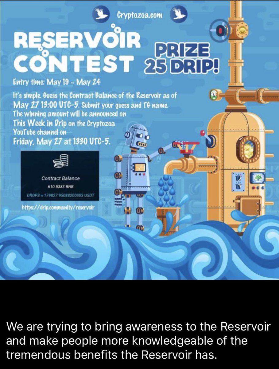 CRonnsen's tweet photo. FREE ENTRY! This contest is open to everyone! No entry requirements. Closest guess wins. If a tie happens, winners split prize. Feel free to share this contest. Good luck!

Entry Form Link - https://t.co/2GzePtny8p

#drip #dripnetwork #cryptozoa https://t.co/UjJwl2ZeC8