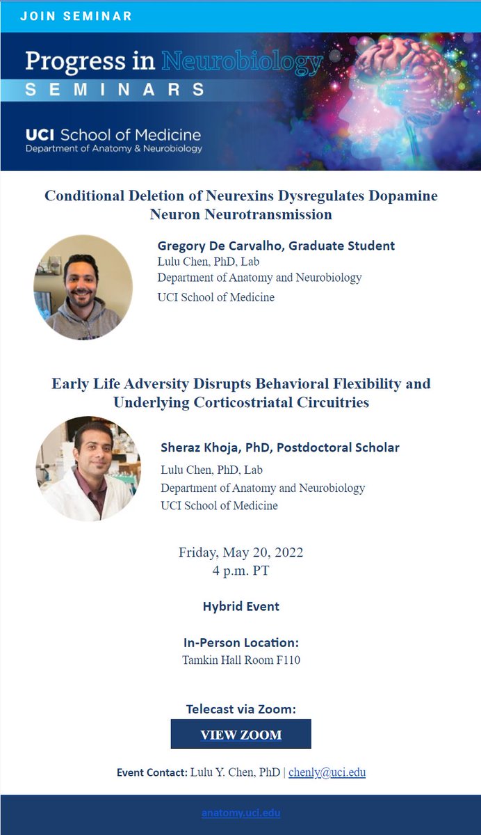 LuluChenLab's tweet photo. It's 🍕🍺 Friday~ 
See you at 4pm, Tamkin Hall 🤓
@AnatomyNeurobio @UCIrvineSOM @LuluChenLab
👨🏽‍🏫👨🏽‍🔬👩🏻‍🔬👩🏼‍🏫 https://t.co/LbmSbp2QDE