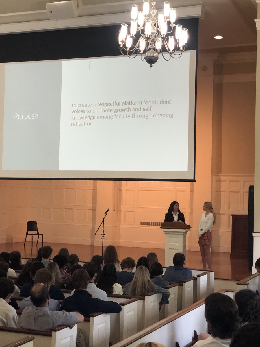 Hill3Williston's tweet image. Senior class President and DOF discuss student feedback ⁦@WillistonNS⁩ #thanksstudentcouncil #lastassembly