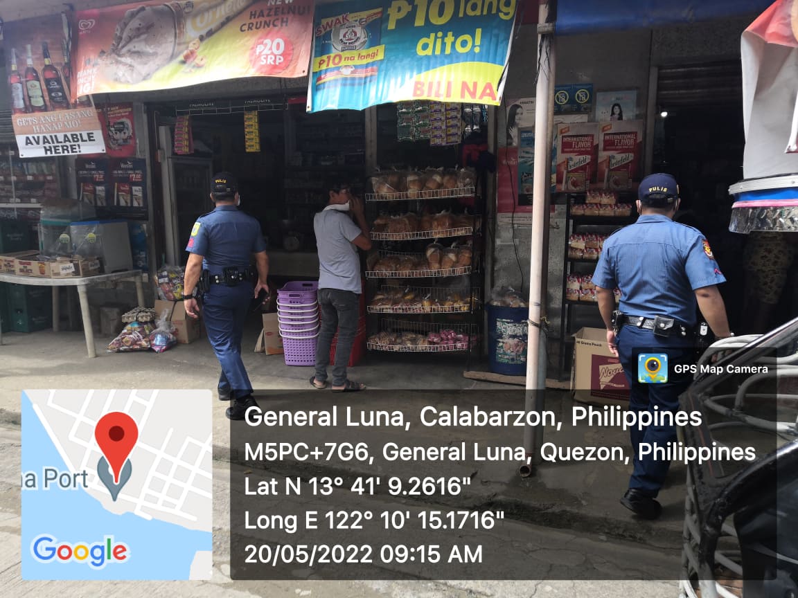 On May 20, 2022 at about 9:18 AM, PNP personnel of General Luna MPS led by PEMS Warren R Pentes, DCOP under the supervision of PLT JIMBER M REYES, ACOP conducted intensification of police presence/visibility at different business establishments located at Brgy 4 Poblacion, https://t.co/9KeQp8LGFo