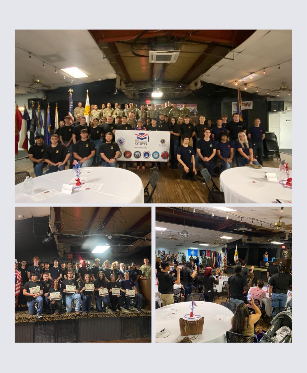 USArmyFortSill's tweet photo. Maj. Gen. Kamper attended the Community Salutes gathering in Houston on May 14 to provide the oath of enlistment to high school senior enlistees as they took the first step of in their military journey.
#FiresStrong #TeamSill #PeopleFirst #MarchToService
@USArmy @TRADOC https://t.co/NRL0GwUo2O