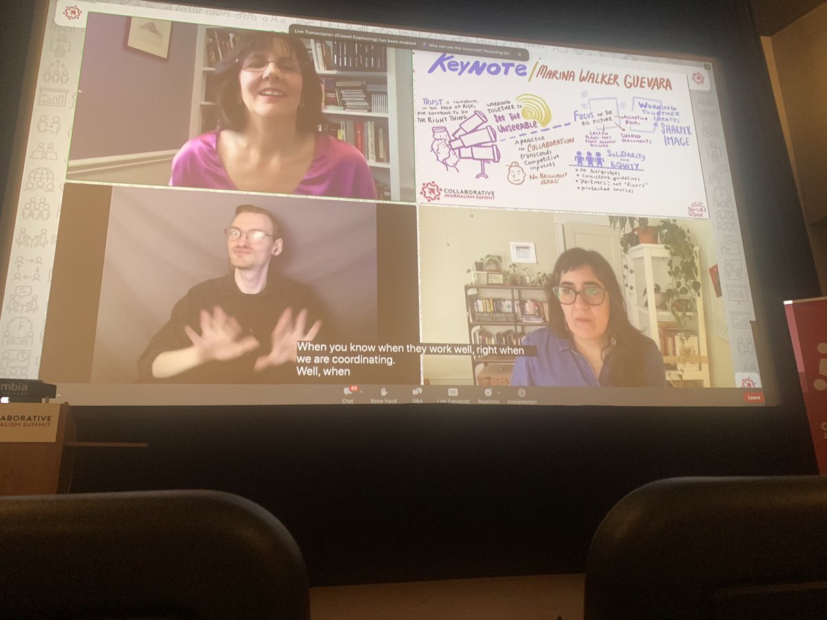 KatrinaPNW's tweet image. A powerfully important and encouraging morning message on collaboration &amp;gt; competition + importance of partnering with local journalists from @MarinaWalkerG 

Also the love between Marina and @magiccia deserves a moment 🥰  #CJS2022