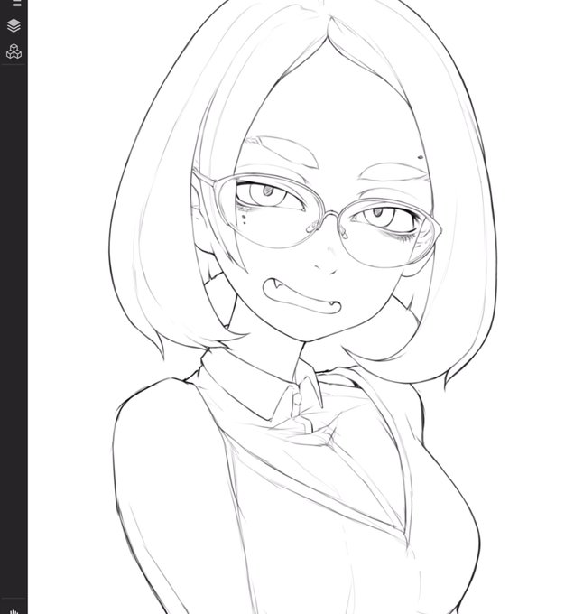 太眉おでこ中分けボブ眼鏡が好きというお話です 