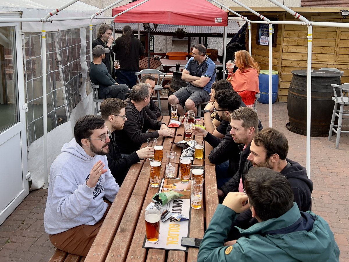 Some of our new Portuguese team over in the UK sampling British weather. We may not have an office but we meet up weekly to discuss architecture, performance, security, code optimisation and occasionally work.