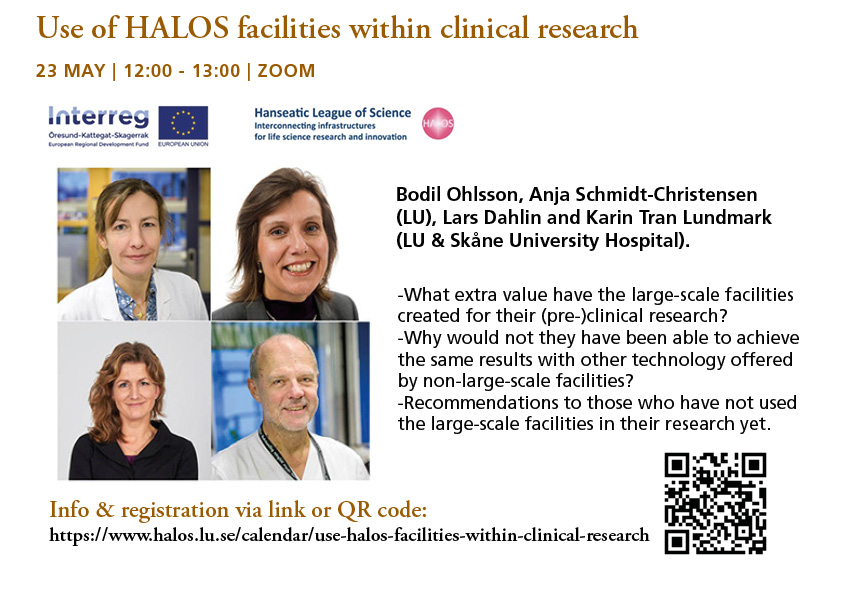 HALRIC (HALOS 2019-22) (@halric_eu) on Twitter photo Have you registered for this exciting HALOS webinar on Monday? Clinicians and researchers interested in improving the synergy between clinical work and large-scale infrastructures, this is your chance! 
Register at: lu-se.zoom.us/meeting/regist… Have you registered for this exciting HALOS webinar on Monday? Clinicians and researchers interested in improving the synergy between clinical work and large-scale infrastructures, this is your chance! 
Register at: lu-se.zoom.us/meeting/regist…