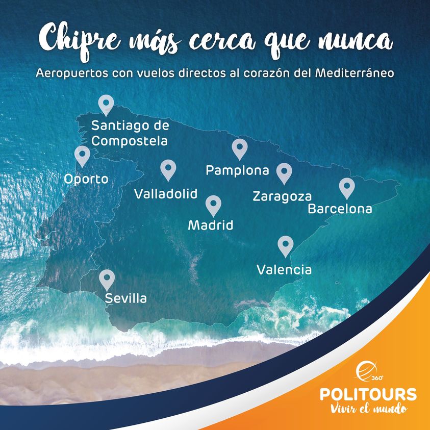 Paralelo20's tweet photo. #NuriaRodríguez Product manager @politours360 
🗣️"Hay vuelos directos desde 9 ciudades españolas a #Larnaca los Domingos, con posibilidad de combinar estancias con excursiones incluidas y opcionales" 
Más info en https://t.co/MRGWaka0vP 
@visitcyprus https://t.co/i3szy7ml3W