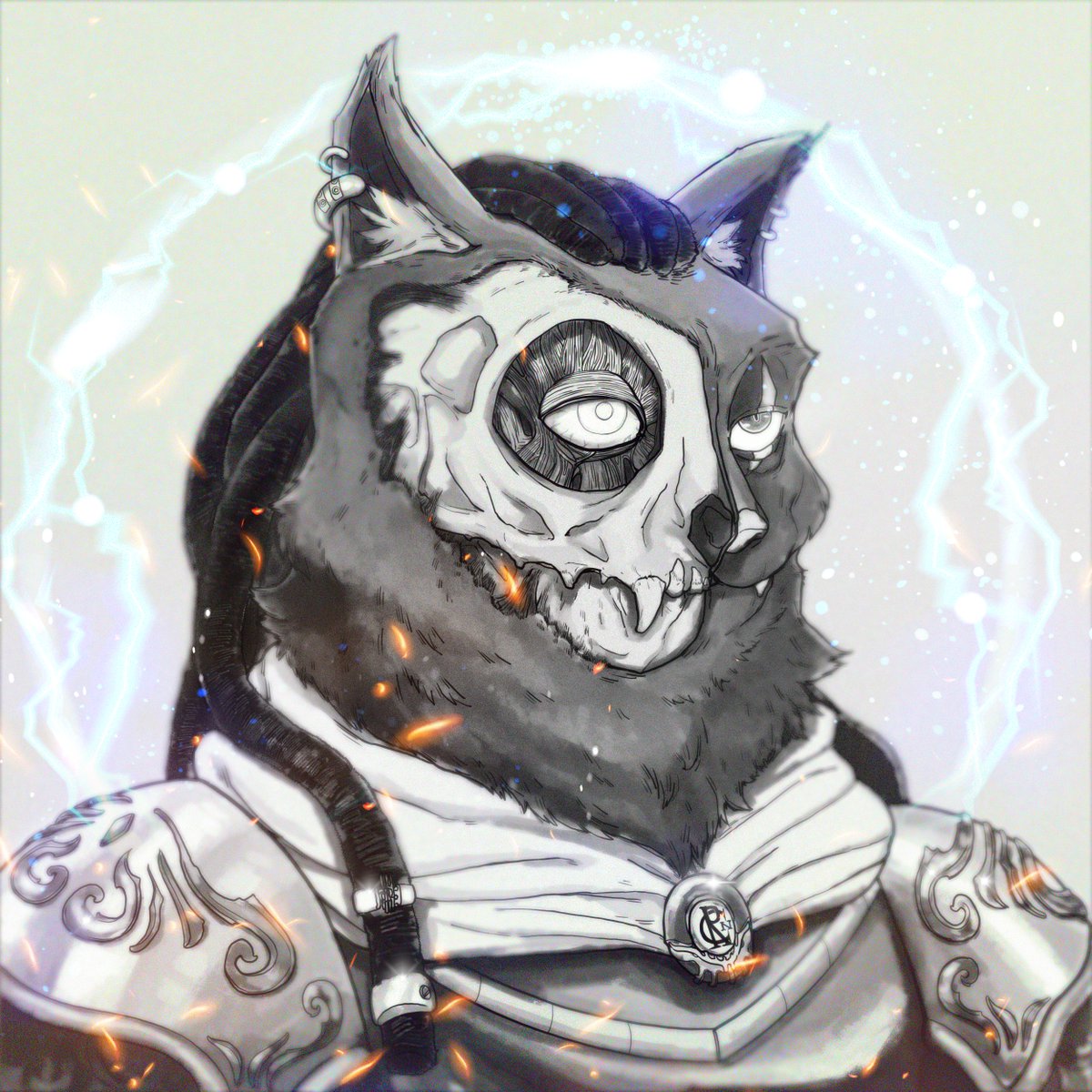 NoirClubCatch22's tweet image. GN People! Here's my submission for the #RCNFanArt 
@richcatsnation @richbounz - The Warrior!
"The Rich Cat warrior survived in the battle of chaotic crypto world! yet more are coming, Brace yourself!"