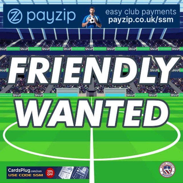 Global are looking for a friendly Sunday 29th May 10.30 am kick off go 50- 50 with the cost