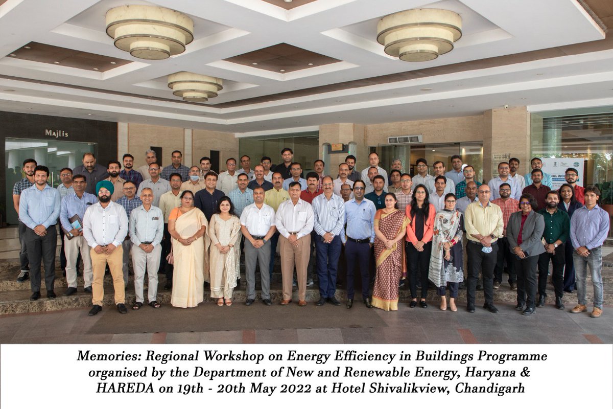 Hareda_Haryana's tweet photo. Regional #workshop organized by HAREDA at Chandigarh on 19-20th May 2022 to update SDAs about building #energyefficiency program and to review the progress of activities in States/UTs. @DrHanifQ @beeindiadigital @DG_BureauEE https://t.co/pIQMaOY5US