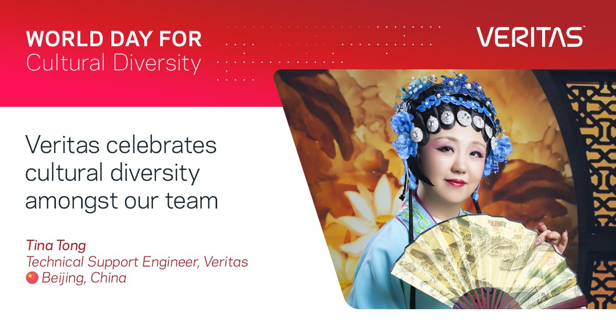 VeritasTechLLC's tweet photo. In recognition of Culture Diversity Day on May 21, hear from #TeamVeritas as they share their favorite cultural traditions as part of our Culture Week celebrations, including Tina Tong on the experience of watching the Peking Opera: https://t.co/piOaCxyRwo https://t.co/6GHAxZVbfi