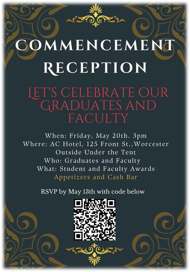 Hello SPS students! We are looking forward to seeing some of you in a few hours at our Commencement Reception! Also, a big congratulations to everyone who will be walking at graduation this Sunday! We cannot wait to see you there!