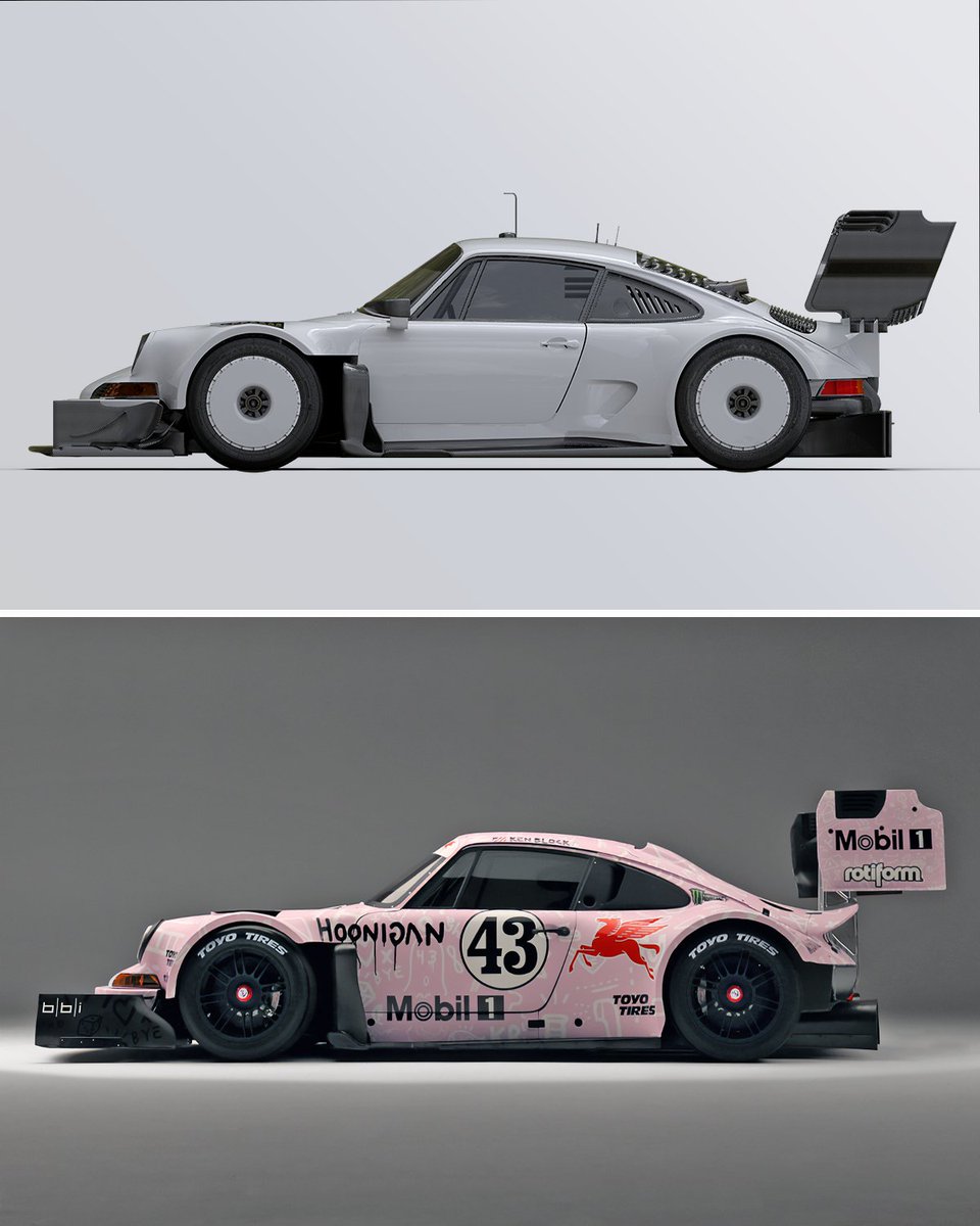 kblock43's tweet photo. (1/2) From render to reality - thanks to the crazy minds and hands of the folks at BBi Autosport, Hoonigan and Mobil 1, as well as internationally-acclaimed street artist Trouble Andrew. https://t.co/gt78ubljcK