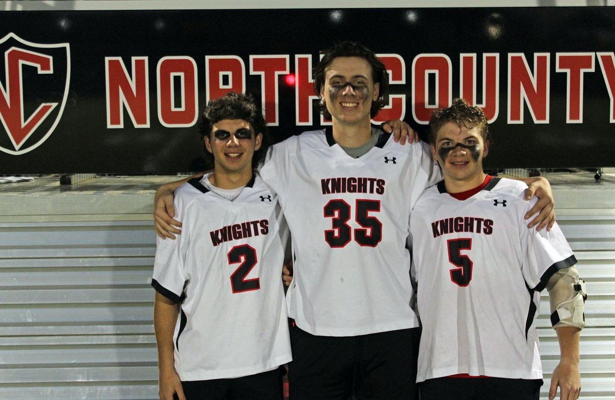 NCHSMLacrosse's tweet photo. We’re proud to recognize our Knights who earned season awards. Josh Martel - All County 1st Team, Matthew Martel - All County 2nd Team and Aidan Young - All County Honorable Mention. Great job boys! @nrthcountyaacps @ncknightsab https://t.co/SbdnQoC7cm