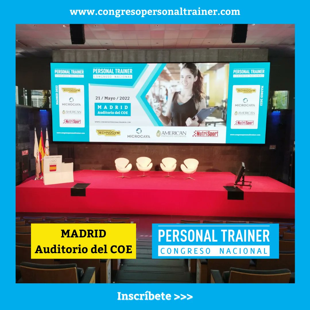 💪Todo preparado para la 8ª edición del Congreso Nacional Personal Trainer🏋️ 
📆Allí os esperamos mañana en el Auditorio del COE para comenzar con las acreditaciones a las 09:30 👇
buff.ly/3G4HxMz

#congresoentrenamientopersonal #personaltrainer #congresopersonaltrainer