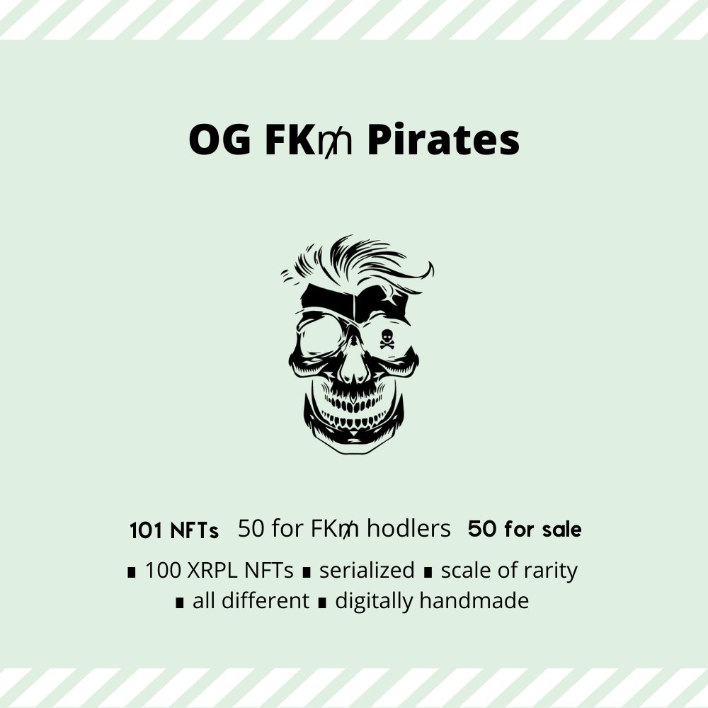 fkm_token's tweet photo. 101 minted FK₥ c/o ⎖unflake #nfts on the #XRPL 
A gift for our top #fkm holders and a new opportunity to enter the ₥ ecosystem. 
If you are one of the top 50 holders, congrats you'll own one of these in the coming days. ∎ɯɐǝɹʇsuıɐ₥ʞɔnɟ
https://t.co/ZfFw92HqVJ https://t.co/ijCagpLwLk