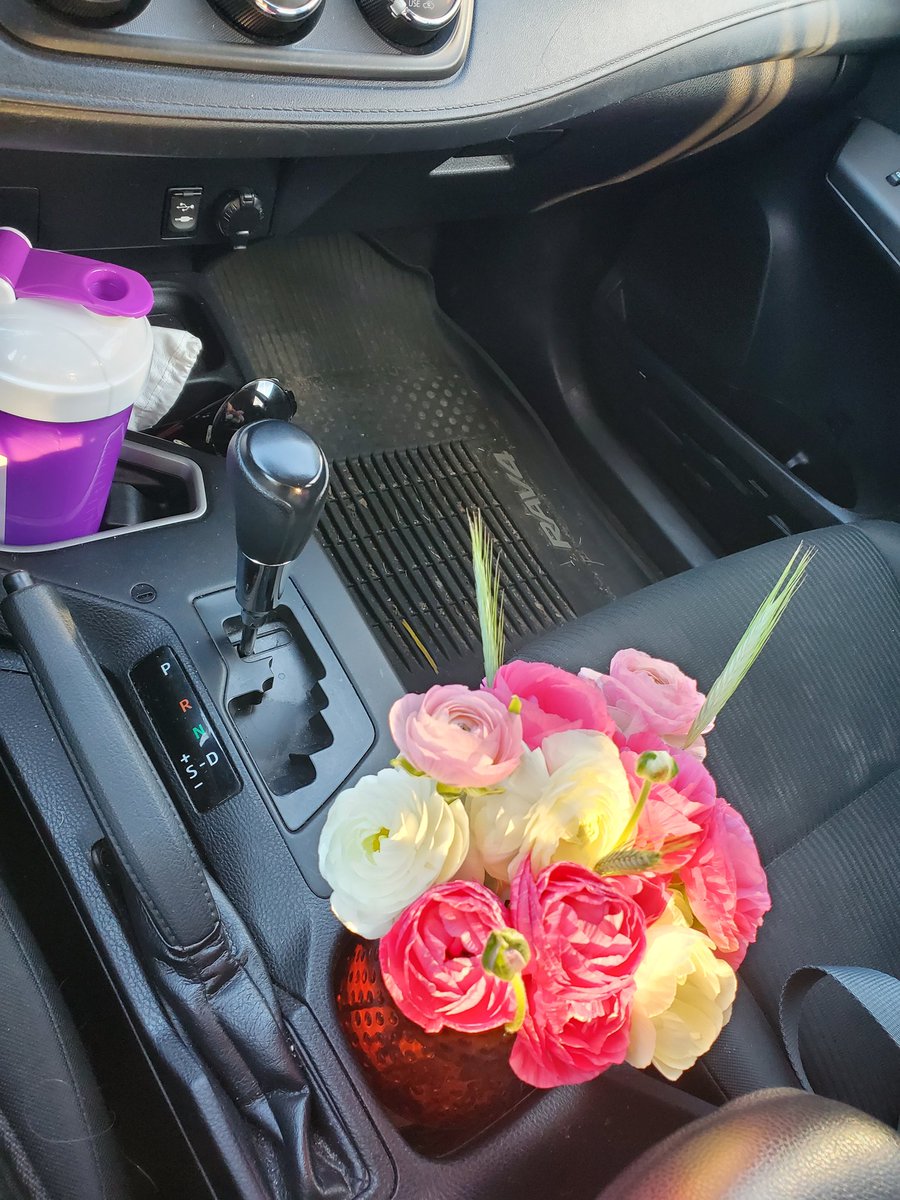 athena36's tweet photo. Who said you need a VW to have flowers in your car? @Toyota #FlowersOnFriday https://t.co/c6Knf8dlVp