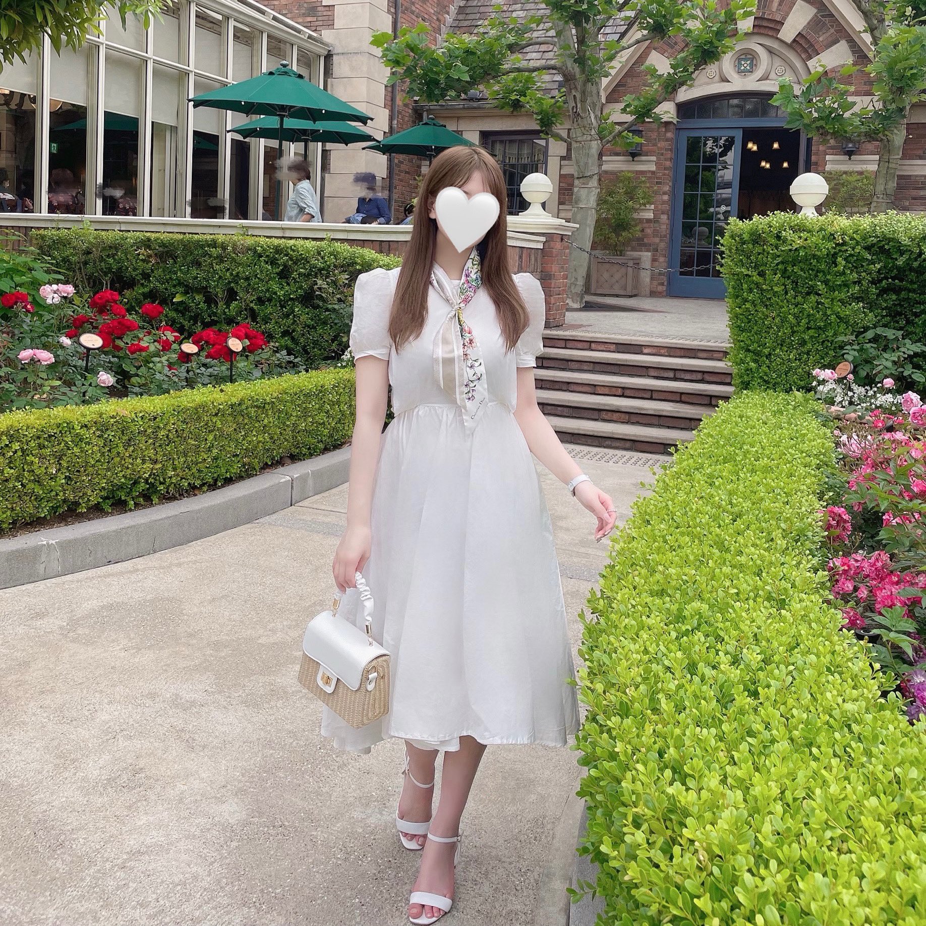 【フェミニンで清楚な印象を♪】DIOR ワンピース 洗練された可愛さ☆】DIOR Dioriviera ショート フレアドレス