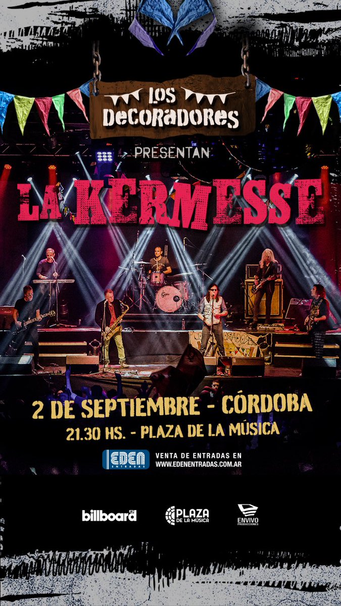 PlazaDeLaMusica's tweet image. 🤘🏻🤘🏻PARA LOS AMANTES DEL ROCK REDONDO🤘🏻🤘🏻

@KermesseRedonda viene a reventar Plaza de la Música 💥

⚠️En Septiembre se viene un show al mejor estilo de Patricio Rey

Después de que la banda la rompiera en @Cosquin_Rock vuelve a Córdoba con toda🔜

🗓️2 de Sep
🎫 @edenentradas
