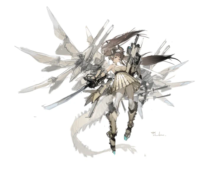 21日目
#100日チャレンジ
今日間に合わなかったw
ドラゴンメカ娘4体目、あと3体ぐらいスケッチしてみたい 