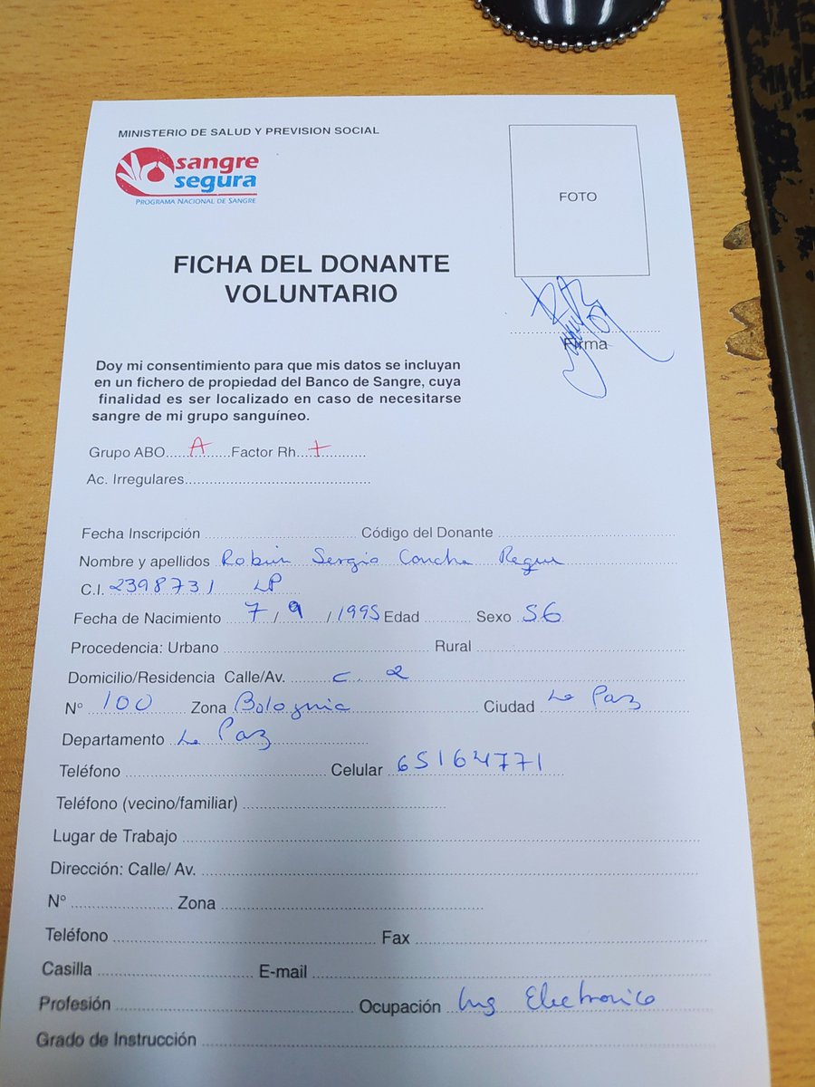 Robinazo65's tweet photo. In my attempt to became #RedFactionAgentBolivia #DonanteDeSangre, I got a Voluntary Donor Card instead. I'll be called as soon as there is a need for my blood type. I'm ready when duty calls.

#Ingress Agents, I encourage you to become #RedFactionAgent. Donate blood, saves lives! https://t.co/JQOPhYc5xS