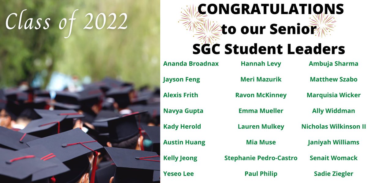 We have loved collaborating with our student leaders in School Governance Councils and the Superintendent’s Advisory Council. Congratulations to the graduating seniors. We are so proud of you! <a href="/FCSSuptLooney/">Dr. Mike Looney (Official Acct)</a> <a href="/grmoore65/">George Ryan Moore</a>